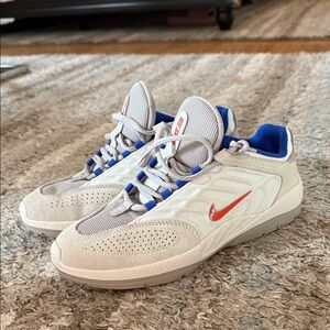 Nike SB Shoes Men Size 6 Lace up Vertebrae Summit White Platinum Tint Skater NW